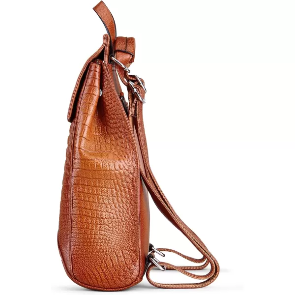 Coolcy Women Real Leather Backpack Shoulder Bag