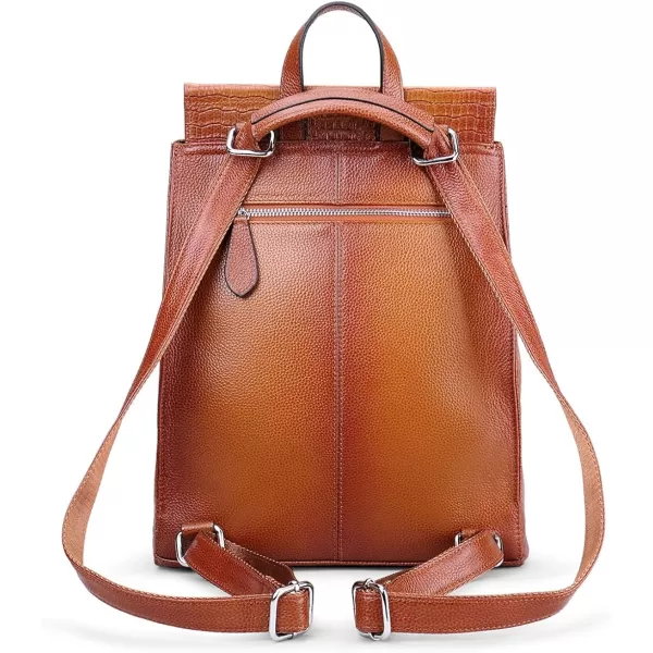 Coolcy Women Real Leather Backpack Shoulder Bag