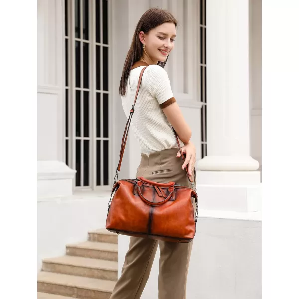 Women Genuine Leather Handbags vintage purses Top Handle Satchel and tote Crossbody Shoulder bags