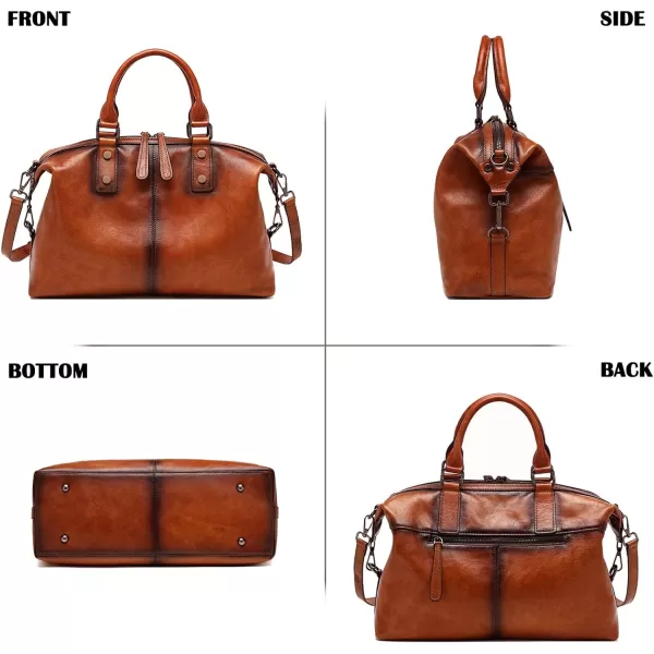 Women Genuine Leather Handbags vintage purses Top Handle Satchel and tote Crossbody Shoulder bags
