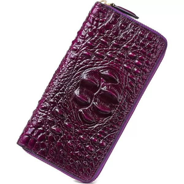 Women Leather Wallet RFID Designer crocodile Large Capacity Credit Cards Holder Organizer Phone Clutch 