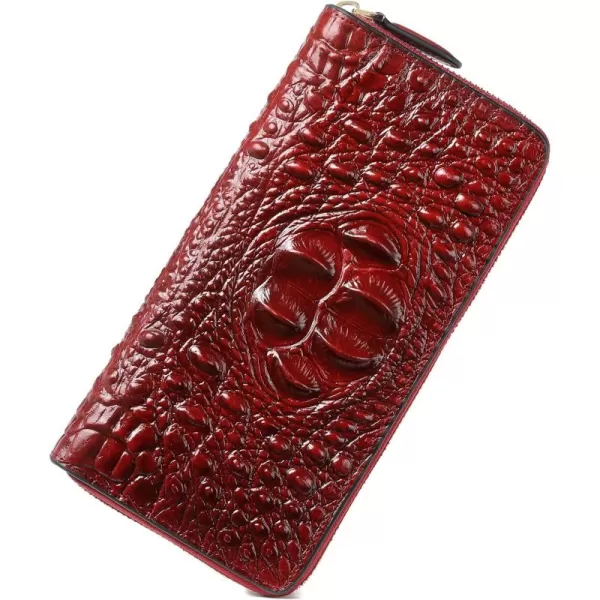 Women Leather Wallet RFID Designer crocodile Large Capacity Credit Cards Holder Organizer Phone Clutch 