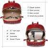 imageCOOLCY Small Crocodile Leather Backpack Purse for Women Designer Ladies Fashion BagWine Red