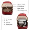 imageCOOLCY Women Small Genuine Leather Backpack Purse Crocodile Designer Bag Wine RedWine Red