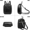 imageSmall Leather Backpack Purse for women Crocodile Designer Fashion Bag Black