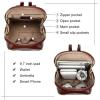 imageSmall Leather Backpack Purse for women Crocodile Designer Fashion Bag Dark Brown