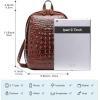 imageSmall Leather Backpack Purse for women Crocodile Designer Fashion Bag Dark Brown