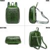 imageSmall Leather Backpack Purse for women Crocodile Designer Fashion Bag Green