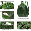 imageSmall Leather Backpack Purse for women Crocodile Designer Fashion Bag Green