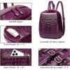 imageSmall Leather Backpack Purse for women Crocodile Designer Fashion Bag Purple
