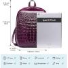 imageSmall Leather Backpack Purse for women Crocodile Designer Fashion Bag Purple
