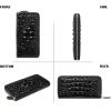 imageWomen Leather Wallet RFID Designer crocodile Large Capacity Credit Cards Holder Organizer Phone Clutch Black