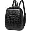 imageSmall Leather Backpack Purse for women Crocodile Designer Fashion Bag Black