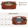 imageCOOLCY Crossbody Bags for Women Genuine Leather Soft Trendy Circle Cross Body Shoulder Bag Designer Cylinder Purses handbagsBrown