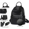 imageCOOLCY Genuine Leather Backpack Purse for Women Multifunctional Elegant Daypack for ladies Black SmallBlack