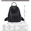 imageCOOLCY Genuine Leather Backpack Purse for Women Multifunctional Elegant Daypack for ladies Black SmallBlack