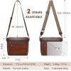 imageCOOLCY Genuine Leather Crossbody Bags for Women Purses and Handbags for Ladies with Multiple Pockets Shoulder Satchel BagCoffee