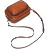 imageCOOLCY Genuine Leather Crossbody Bags for Women Small Purses and Handbags Vintage Ladies Shoulder Satchel Bag 2 styles strapsBrown