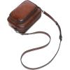 imageCOOLCY Genuine Leather Crossbody Bags for Women Small Purses and Handbags Vintage Ladies Shoulder Satchel Bag 2 styles strapsCoffee