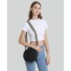 imageCOOLCY Leather Crossbody Bags for Women Circle Purse Shoulder Bag Fashion Round Handbag for Travel 2 Adjustable StrapBlack