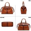 imageWomen Genuine Leather Handbags vintage purses Top Handle Satchel and tote Crossbody Shoulder bagsVintage Brown
