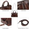 imageWomen Genuine Leather Handbags vintage purses Top Handle Satchel and tote Crossbody Shoulder bagsVintage Coffee