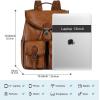 imageWomen Vintage Genuine Leather Backpack Purse Fashion Rucksack Practical and Stylish Retro Daypack Bag Coffee OneSizeBrown