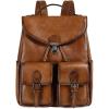 imageWomen Vintage Genuine Leather Backpack Purse Fashion Rucksack Practical and Stylish Retro Daypack Bag Coffee OneSizeBrown
