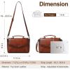 imageCOOLCY Genuine Leather Crossbody Purses Bags for Women Top Handle Satchel Handbags Flap Shoulder BagBrown