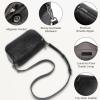 imageGenuine Leather Crossbody Purses Bag for WomenTravel Casual Handbag Small Shoulder Cross body Purse with Two StrapsBlack