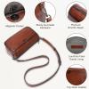 imageGenuine Leather Crossbody Purses Bag for WomenTravel Casual Handbag Small Shoulder Cross body Purse with Two StrapsBrown