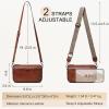 imageGenuine Leather Crossbody Purses Bag for WomenTravel Casual Handbag Small Shoulder Cross body Purse with Two StrapsBrown