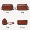 imageGenuine Leather Crossbody Purses Bag for WomenTravel Casual Handbag Small Shoulder Cross body Purse with Two StrapsBrown