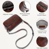 imageGenuine Leather Crossbody Purses Bag for WomenTravel Casual Handbag Small Shoulder Cross body Purse with Two StrapsCoffee
