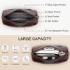 imageGenuine Leather Crossbody Purses Bag for WomenTravel Casual Handbag Small Shoulder Cross body Purse with Two StrapsCoffee