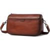 imageGenuine Leather Crossbody Purses Bag for WomenTravel Casual Handbag Small Shoulder Cross body Purse with Two StrapsBrown