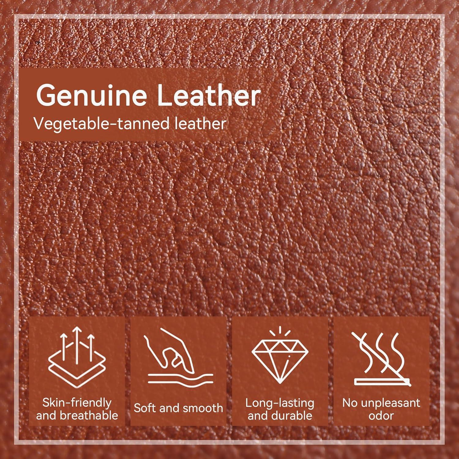 image:imageLeather Shoulder Bag Genuine Leather Purses for Women Trendy HandbagsVintage Hobo Clutch Bags for Work Travel Daily UseBrown