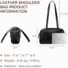 image:imageLeather Shoulder Bag Genuine Leather Purses for Women Trendy HandbagsVintage Hobo Clutch Bags for Work Travel Daily UseBlack