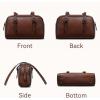 image:imageLeather Shoulder Bag Genuine Leather Purses for Women Trendy HandbagsVintage Hobo Clutch Bags for Work Travel Daily UseCoffee