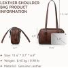 image:imageLeather Shoulder Bag Genuine Leather Purses for Women Trendy HandbagsVintage Hobo Clutch Bags for Work Travel Daily UseCoffee