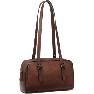 image:imageLeather Shoulder Bag Genuine Leather Purses for Women Trendy HandbagsVintage Hobo Clutch Bags for Work Travel Daily UseCoffee