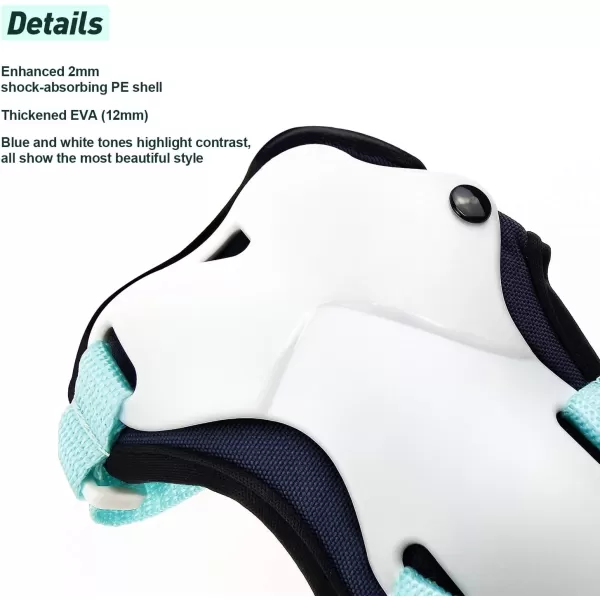 Dark Lightning Adult/Youth/Junior Knee Pads Elbow Pads Wrist Guards 3 in 1 Protective Gear, for Skateboard,Roller Skate,Inline,Cycling,MTB Bike,Scooter