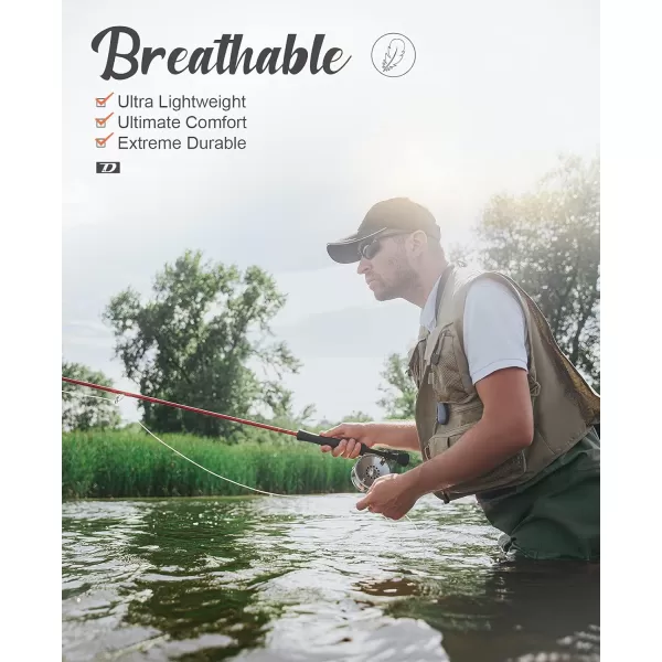Dark Lightning Breathable Insulated Chest Waders, Perfect for 4 Seasons Fly Fishing Stocking Foot Waders for Men and Women