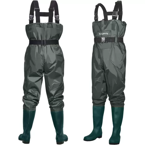 Dark Lightning Fly Fishing Waders for Men and Women with Boots, Mens/Womens High Chest Wader with Boot Hanger )