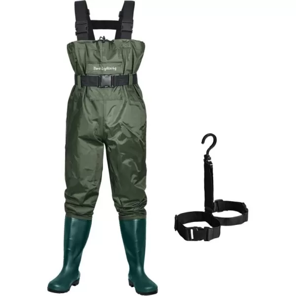 Dark Lightning Fly Fishing Waders for Men and Women with Boots, Mens/Womens High Chest Wader with Boot Hanger )
