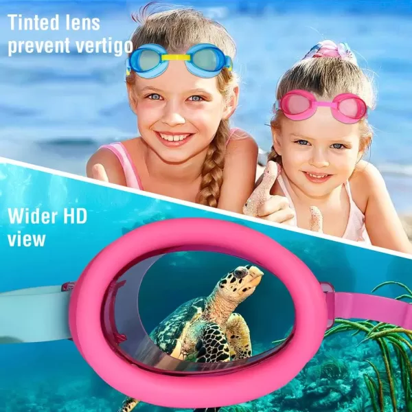 Dark Lightning Kids Swimming Goggles, Toddler Boys and Girls Pool Swim Goggle, UV 400 Protection/Antifogging, Pink/Blue