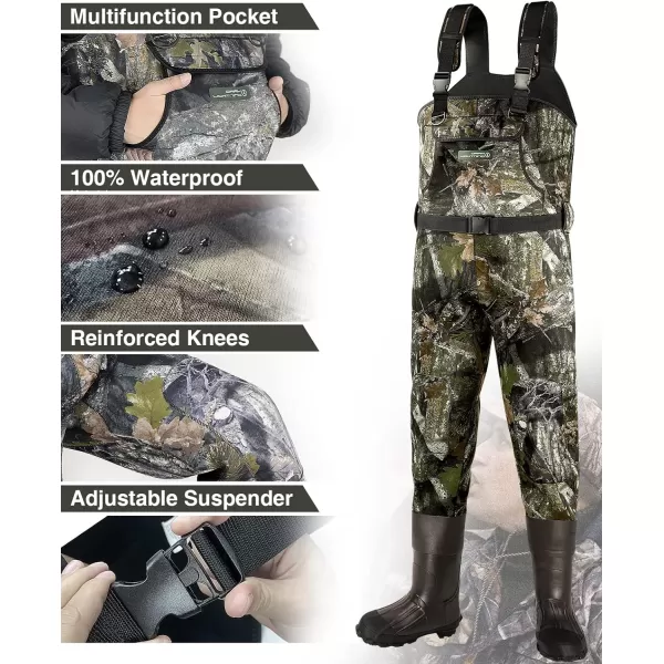 Dark Lightning Neoprene Chest Waders for Men Duck Hunting, Neoprene Waders for Men/Women with Boots, High Chest Camo Wader