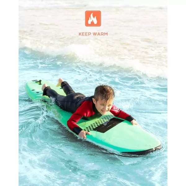 Dark Lightning Shorty Wetsuits for Kids Boys and Girls, 2MM Neoprene Thermal Swimsuit, Toddler/Junior/Youth Wet Suits