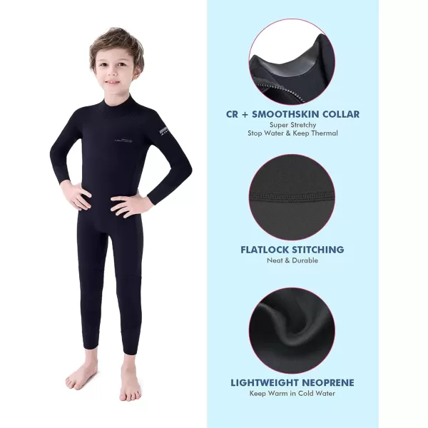 Dark Lightning Shorty Wetsuits for Kids Boys and Girls, 2MM Neoprene Thermal Swimsuit, Toddler/Junior/Youth Wet Suits