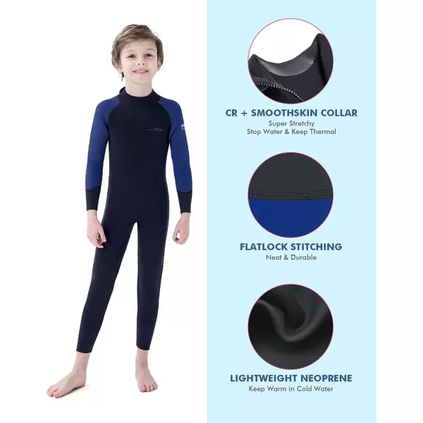 Dark Lightning Shorty Wetsuits for Kids Boys and Girls, 2MM Neoprene Thermal Swimsuit, Toddler/Junior/Youth Wet Suits
